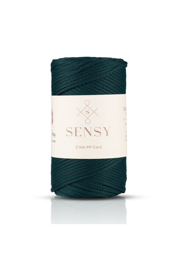 Premium 3mm 131 Yards Polyester Rope 100% Polypropylene Cord Macrame Cord 3mm Crochet Bag Cord Macrame Rope Crochet Thread Gift for Knitter (Forest Green)