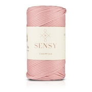 Sensy Premium 3mm 131 Yards Polyester Rope 100% Polypropylene Cord Macrame Cord 3mm Crochet Bag Cord Macrame Rope Crochet Thread Gift for Knitter (Pink)