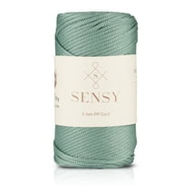 Sensy Premium 3mm 131 Yards Polyester Rope 100% Polypropylene Cord Macrame Cord 3mm Crochet Bag Cord Macrame Rope Crochet Thread Gift for Knitter (Sage)