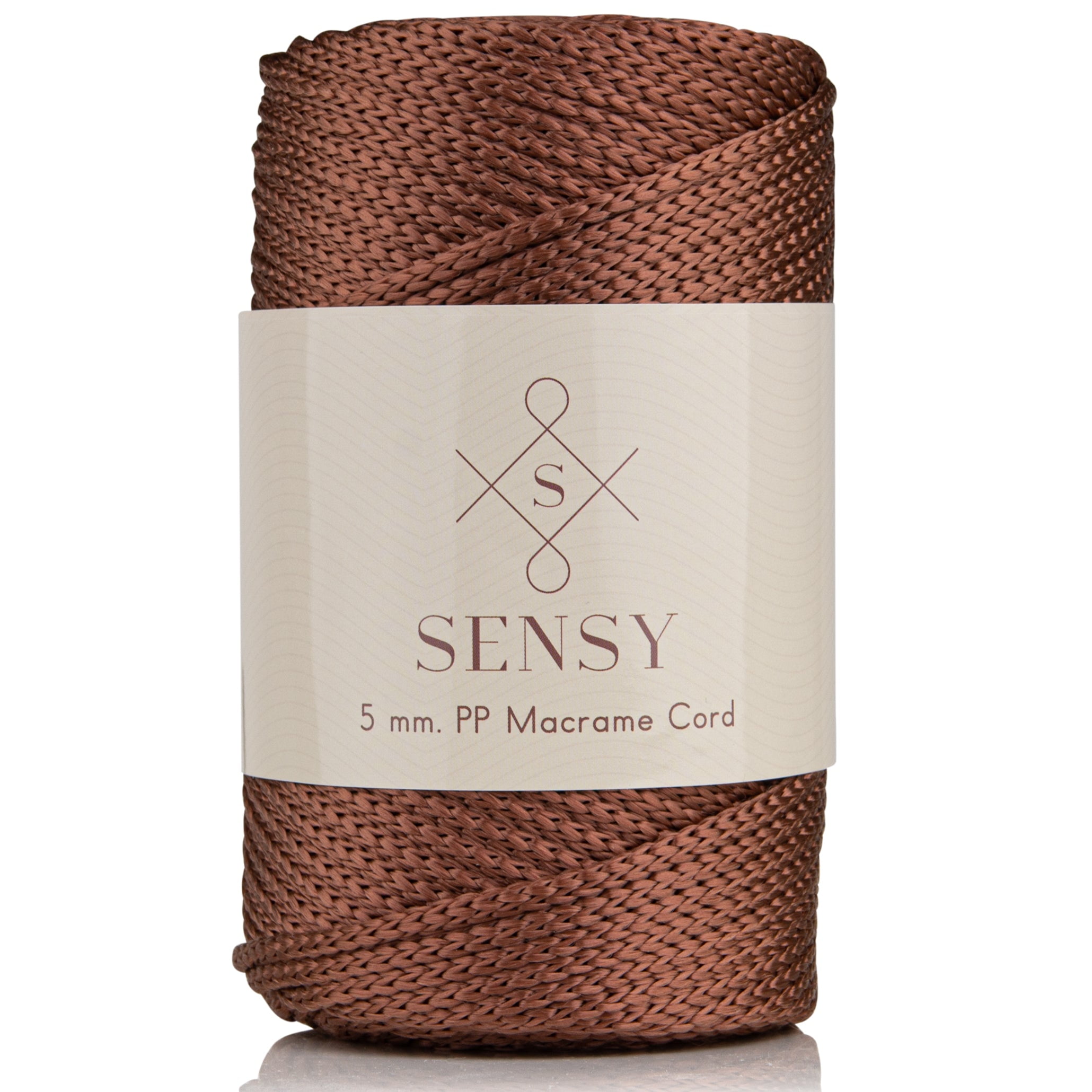 Sensy Premium 5mm 104 Yards Polyester Rope 100% Polypropylene Cord Macrame Cord 5mm Crochet Bag Cord Macrame Rope Crochet Thread Gift for Knitter (Copper)