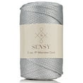 thumbnail image 1 of Sensy Premium 5mm 104 Yards Polyester Rope 100% Polypropylene Cord Macrame Cord 5mm Crochet Bag Cord Macrame Rope Crochet Thread Gift for Knitter (Silver), 1 of 6