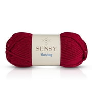 Sensy Roving Yarn, 3.5 oz, 132 Yards, Gauge 5 Bulky (Burgundy)