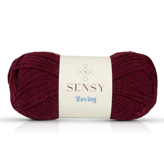 Sensy Roving Yarn, 3.5 oz, 132 Yards, Gauge 5 Bulky (Plum)