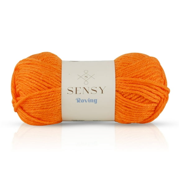 Sensy Roving Yarn, 3.5 oz, 132 Yards, Gauge 5 Bulky (Pumpkin)