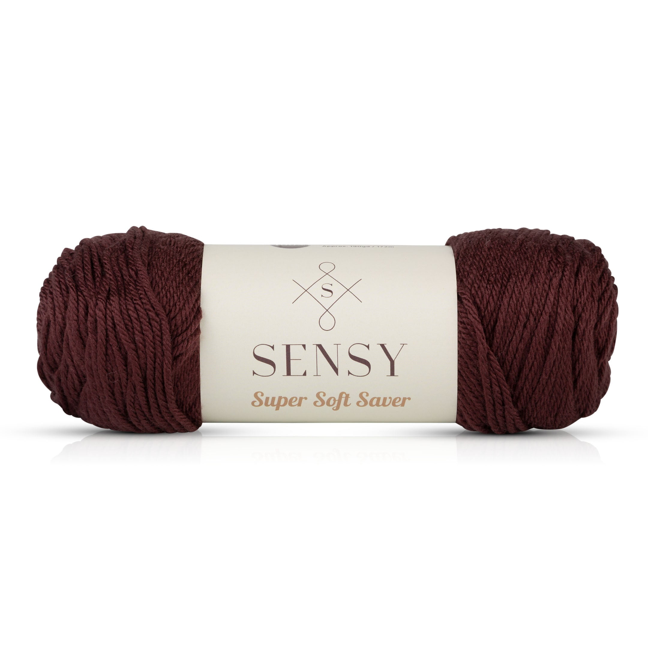 Sensy Super Soft Saver Yarn, 3.5 oz, 190 Yards, Gauge 4 Medium (Coffee)