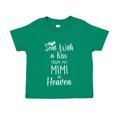 thumbnail image 1 of Sent With A Kiss From My Mimi In Heaven Toddler T-Shirt 3T Kelly Green, 1 of 3