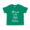 thumbnail image 1 of Sent With A Kiss From My Mimi In Heaven Toddler T-Shirt 4T Kelly Green, 1 of 3