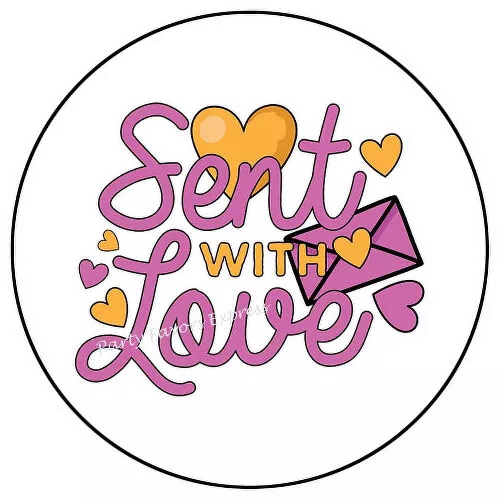 Sent With Love Sticker Party Favors Sticker Envelope Seals Labels ...