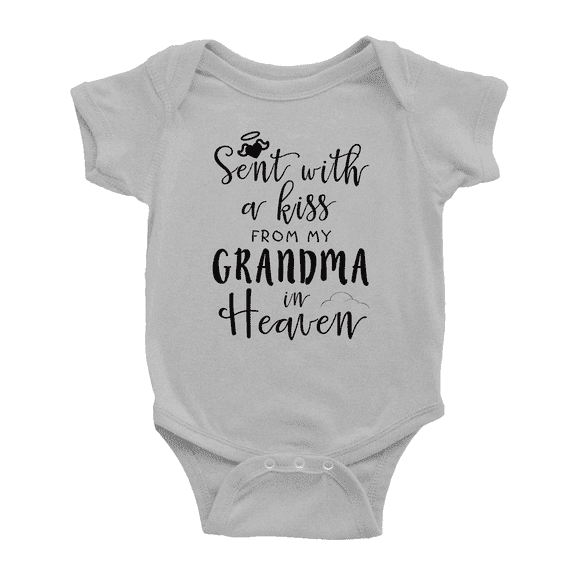 Sent with A Kiss from My Grandma in Heaven Cute Baby Boy Girl One-pieces Unisex