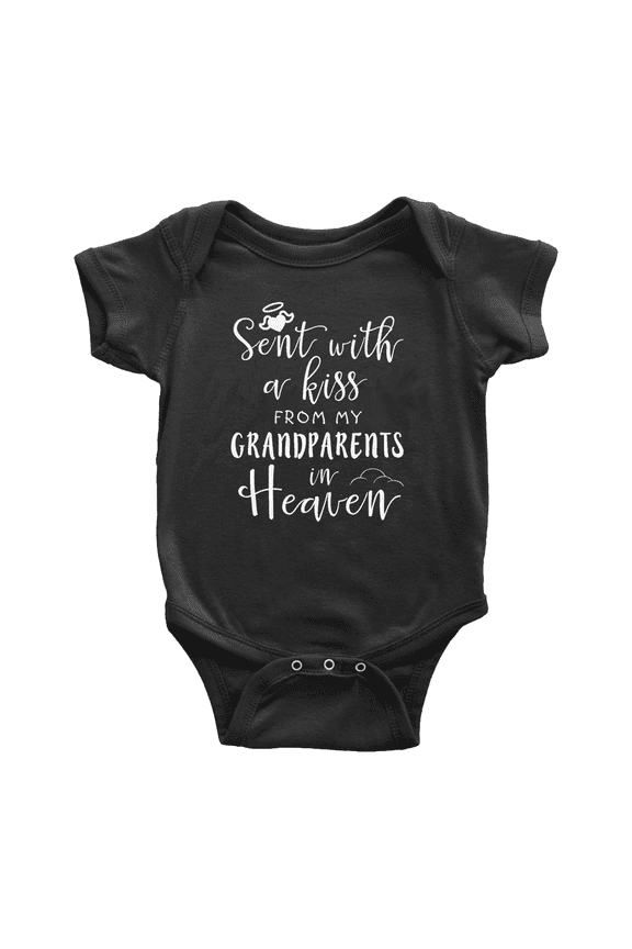 Sent with A Kiss from My Grandparents in Heaven Cute Baby Boy Girl Outfits