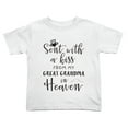 thumbnail image 1 of Sent with A Kiss from My Great Grandma in Heaven Cute Toddler Tshirts for Boys Girls (White, 3T), 1 of 5