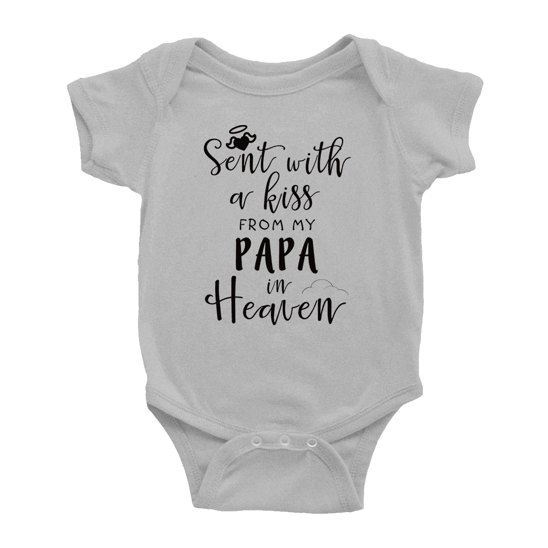 Sent with A Kiss from My PAPA in Heaven Cute Baby Boy Girl Outfits Unisex