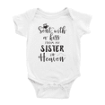 thumbnail image 1 of Sent with A Kiss from My Sister in Heaven Funny Newborn Bodysuits Clothes, 1 of 5