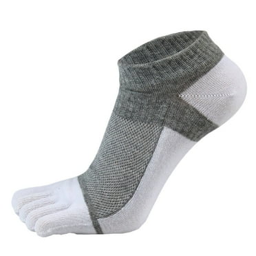 Sentaili Men'S Five Toe Breathable Cotton Socks Pure Sports Trainer Running Finger Socks