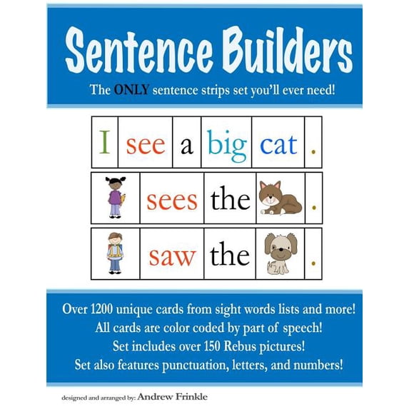 Literacy Builders Sentence Builders: The ONLY Sentence Strips Set You'll Ever Need, Book 8, (Paperback)