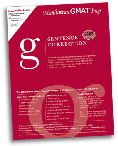 Pre-Owned Sentence Correction GMAT Preparation Guide (Manhattan GMAT ...