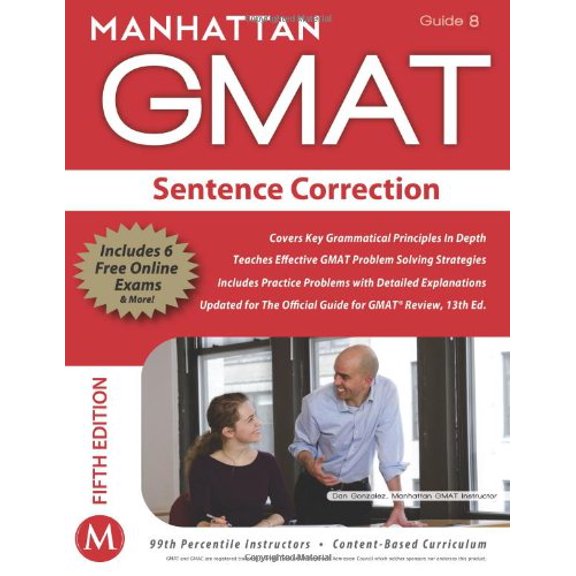 Pre-Owned Sentence Correction GMAT Strategy Guide, 5th Edition (Manhattan GMAT Strategy Guide: Instructional Guide) (Paperback) 1935707671 9781935707677