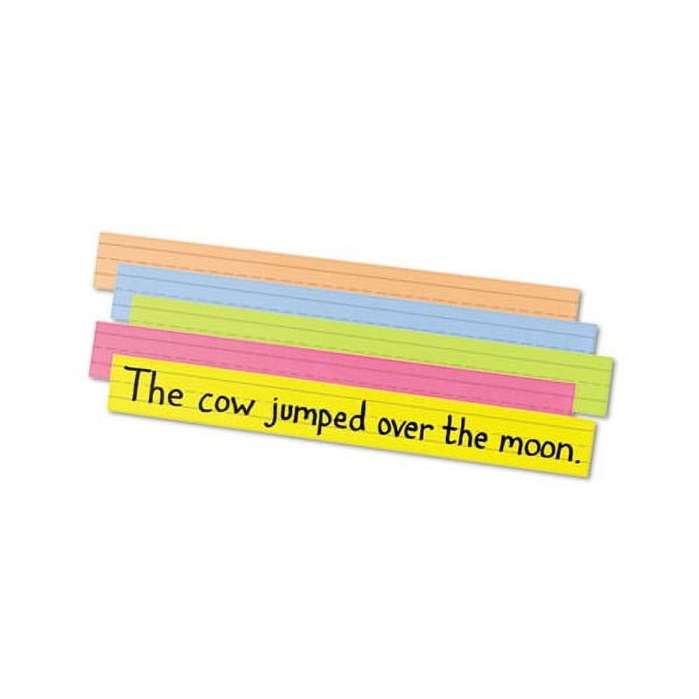 Assorted Bright Colors Smooth Finish Rectangular Sentence Strips