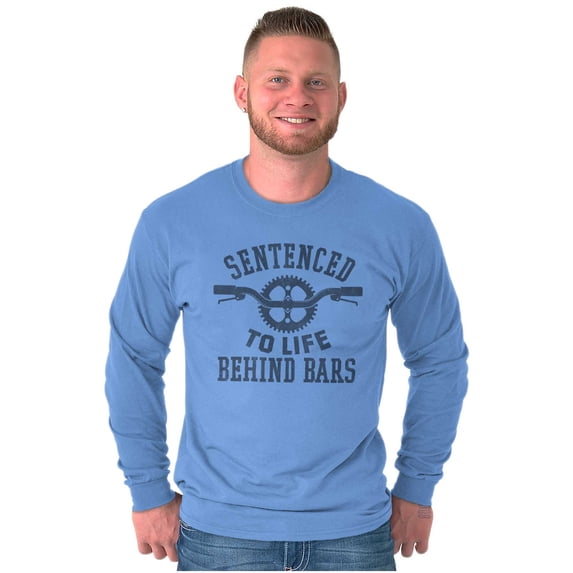 Sentenced To Life Behind Bars Cyclist Long Sleeve TShirt Men Women Brisco Brands L