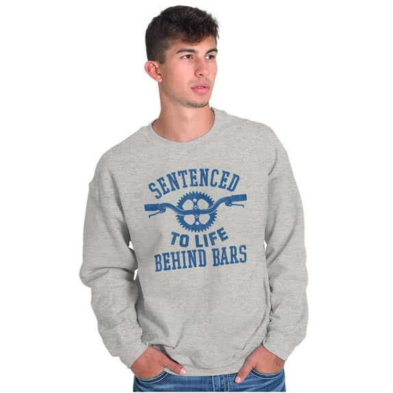 Sentenced To Life Behind Bars Cyclist Unisex Plus Fleece Graphic Sweatshirt Brisco Brands 4X