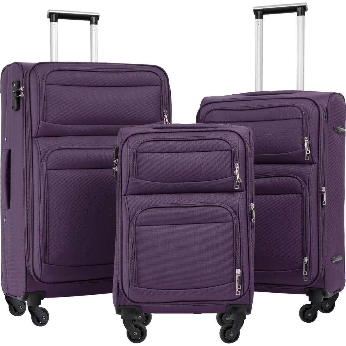 Lucas Ultra Lightweight 3 Pc Softside Expandable Spinner Luggage
