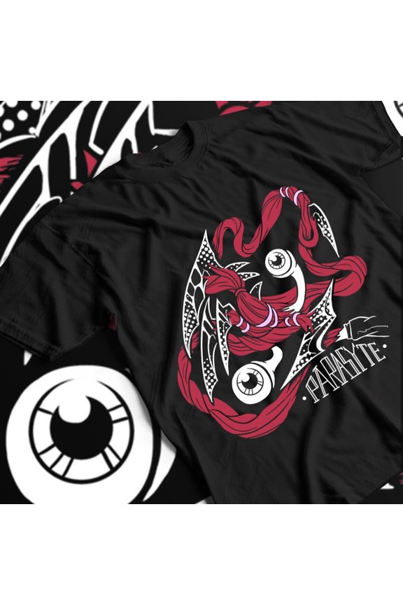 Sentient Right Hand Migi Graphic Tee - Parastic Organism Eyes and Blades Anime Shirt