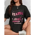 thumbnail image 1 of Sentimental Expectant Mama 2026 Graphic Tee, Tops Has "MAMA 2026 Loading..." & Multi - Layered "MAMA" + Pacifier Design, Round Neck Regular Fit T - shirts, Size(S - 5XL), 1 of 5