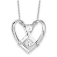 thumbnail image 1 of Sentimental Expressions  Sterling Silver Rhodium-plated CZ Captivated 18in. Necklace, 1 of 4