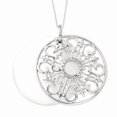 thumbnail image 1 of Sentimental Expressions Sterling Silver CZ & Simulated Cat's Eye Be A Blessing Circle Necklace, 1 of 6
