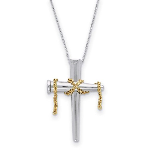 Sentimental Expressions Sterling Silver & Gold-plated It Is Finished 18in Necklace