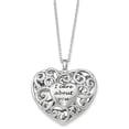 thumbnail image 1 of Sentimental Expressions Sterling Silver Rhodium-plated Antiqued Heart Of Support 18in. Necklace Q-QSX604, 1 of 3