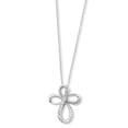 thumbnail image 1 of Sentimental Expressions Sterling Silver Rhodium-plated CZ Endless Hope 18in Cross Necklace Q-QSX123, 1 of 6