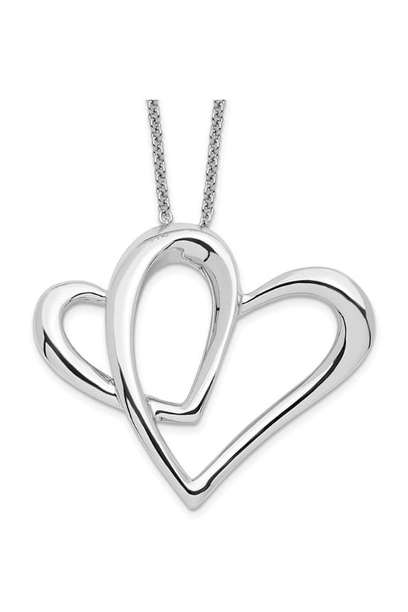 Sentimental Expressions  Sterling Silver Rhodium-plated Mother A Part of My Heart 18 Inch Necklace