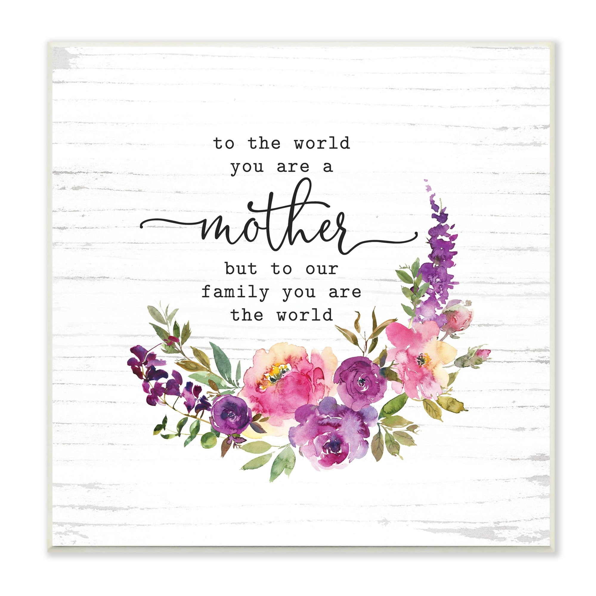 Sentimental Mother's Day Flower Quote Watercolor Detail Botanical ...