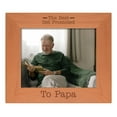 thumbnail image 1 of ThisWear Sentimental Photo Frame The Best Get Promoted To Papa Wood Engraved 8x10 Landscape Picture Frame, 1 of 6