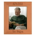 thumbnail image 1 of ThisWear Sentimental Photo Frame The Best Get Promoted To Papa Wood Engraved 8x10 Portrait Picture Frame, 1 of 6