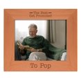 thumbnail image 1 of ThisWear Sentimental Photo Frame The Best Get Promoted To Pop Wood Engraved 8x10 Landscape Picture Frame, 1 of 6