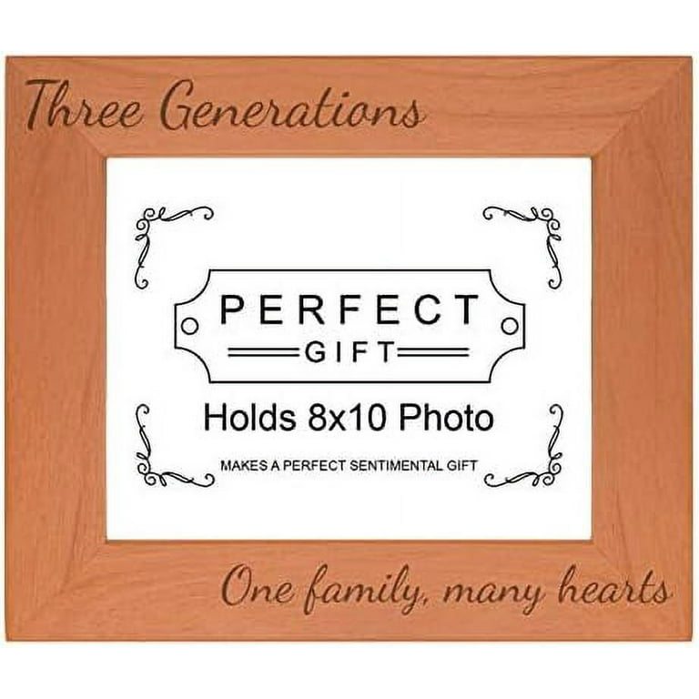 Personalized Wood Photo Frame - Generations of Family - 4x6