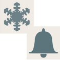 thumbnail image 1 of Sentimentally Yours 6 x 6 Aperture Stencils - Snowflake & Bell, 1 of 3