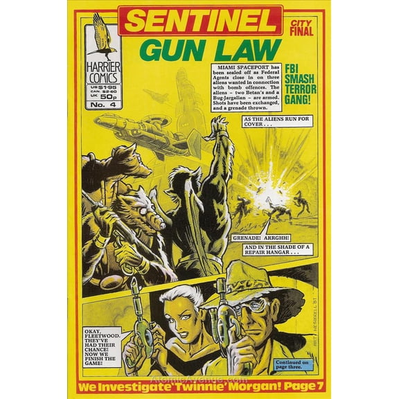 Sentinel (1st Series) #4 VF ; Harrier Comic Book