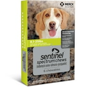 مضغ Sentinel Spectrum للكلاب، 8.1-25 رطلاً، صندوق أخضر