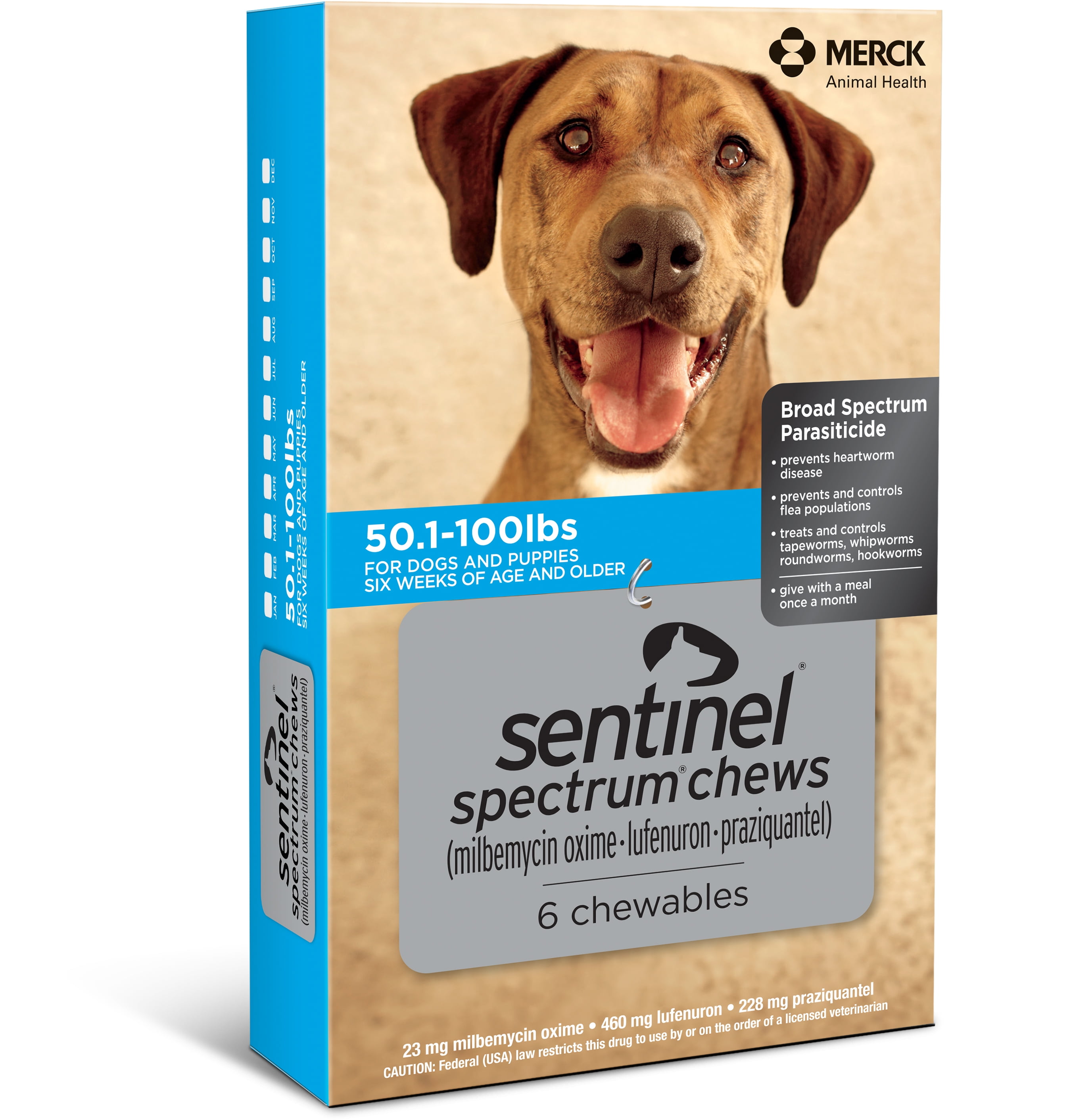 Sentinel Spectrum Chews for Dogs, (Blue Box