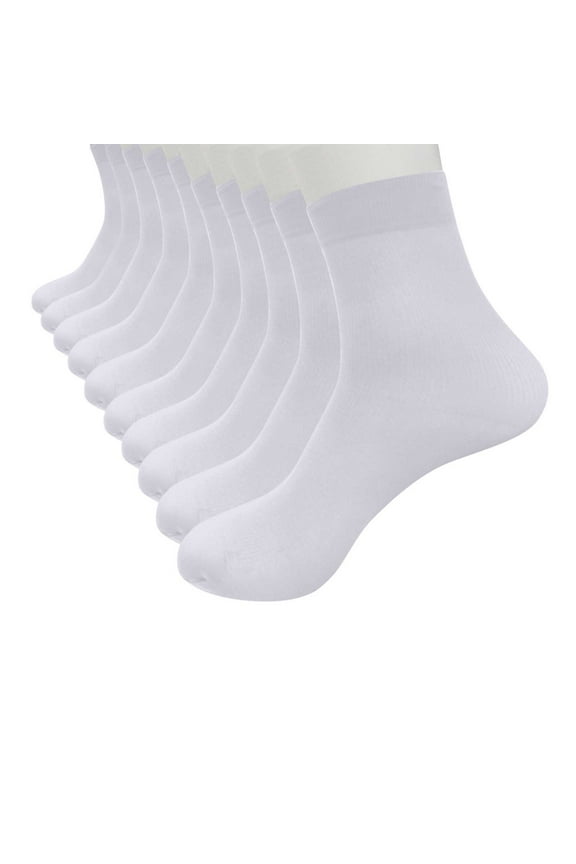 10 Pairs Socks for Men/Women Stocking Crew Casual Socks Thin Silky Socks Active Socks for Men/Women White Up to 50% Off