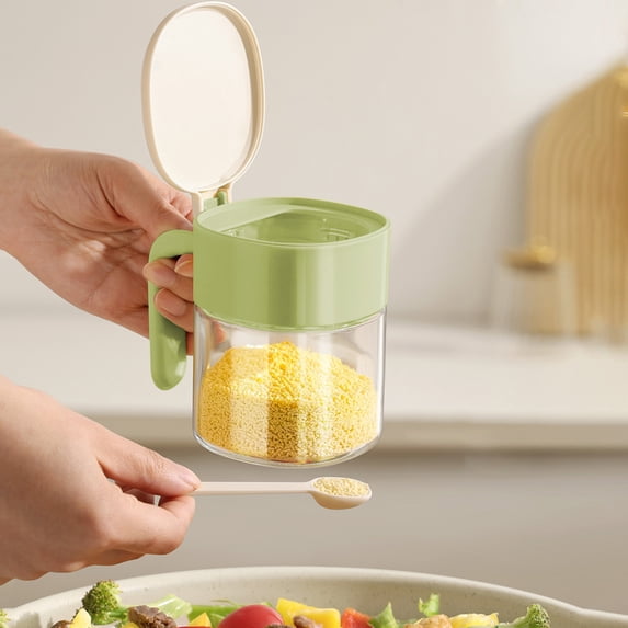 Sentmoon 360ml Glass Spice Jars Kitchen Organizer Spice Jars Spice Bottle Spice Jars Compact Size Easy To Use Keep Food Dry Suitable For Kitchen Dining Room