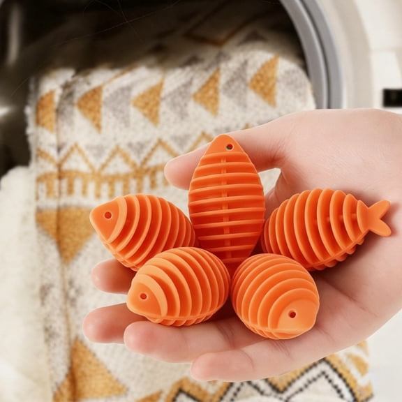 Sentmoon 5-Pack Reusable Laundry Dryer Balls Wool Felt Fabric Softener Eco-Friendly Dryer Ball Set Fast Drying Reduce Static Softening Clothes Durable Eco Laundry Helper