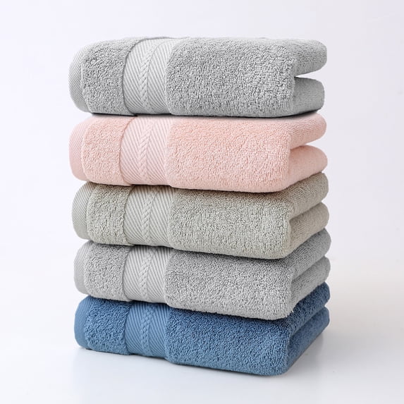 Sentmoon 5 Pcs Bath Towels Set For Bathroom Thick Soft Absorbent Towel Set Of 5 Household Wash Face Gift Towel