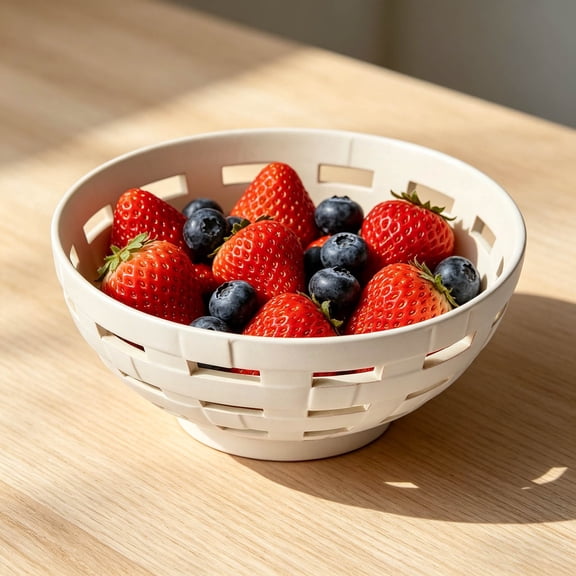 Sentmoon 6.6 in Resin Fruit Bowl Decorative Serving Dish Small Centerpiece Catchall For Tabletop Candy Keys Fruit Display Durable Decorative Resin Bowl For Kitchen Dining Room Coffee Table Accent