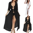 thumbnail image 1 of Sentmoon Bathing Suit Coverup Oversized Lace Swim Suit Long Sporty 2026 Summer Lightweight Cardigan Beach for Vacation and Resort Wear White M, 1 of 9