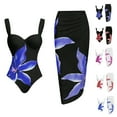 thumbnail image 1 of Sentmoon Bikini Set Swim Suit Plus Size Tummy Control Bikinis Curvy with Print Spaghetti Strap Women Bathing Suits Beach Essentials for Women for Vacation and Resort Wear White XL, 1 of 8