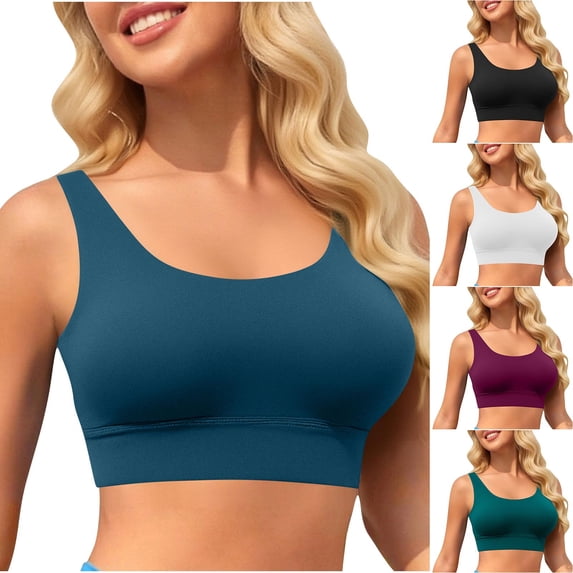 Sentmoon Bikini Top Curvy Swimsuits Tummy Control Push Up Solid Color Oversized Spaghetti Strap Backless Swimwear Summer Beach Must Haves for Large Bust and Support